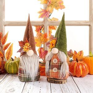 Set of 2 Fall Gnomes NEW